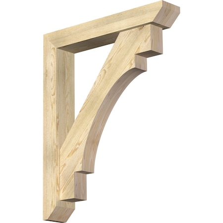 Ekena Millwork Merced Slat Rough Sawn Bracket w/ Offset Brace, Douglas Fir, 6"W x 34"D x 42"H BKT0604X34X42MRC06RDF